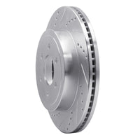 R1 Concepts R1 03-04 Dodge DAKOTA RWD Front Left Drilled & Slotted Silver Brake Rotor