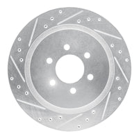 R1 Concepts R1 92-02 Dodge Viper Rear Left Drilled & Slotted Silver Brake Rotor