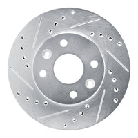 R1 Concepts R1 94-00 Kia SPECTRA Front Left Drilled & Slotted Silver Brake Rotor