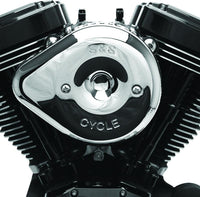 S&S Cycle Stealth Slasher Teardrop Air Cleaner Cover - Chrome