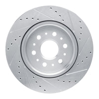 R1 Concepts R1 17-25 Buick Enclave Rear Left Drilled & Slotted Silver Brake Rotor
