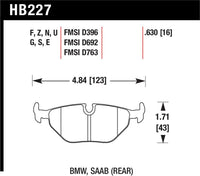 Hawk Performance Hawk 92-95 BMW 325iS HT-10 Race Rear Brake Pads