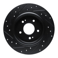 R1 Concepts R1 -25 Hyundai Santa Fe Rear Right Drilled & Slotted Black Brake Rotor