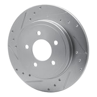 R1 Concepts R1 05-08 Ford Escape Rear Left Drilled & Slotted Silver Brake Rotor