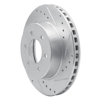 R1 Concepts R1 1991-1996 Dodge Dakota 4WD Front Right Drilled & Slotted Silver Brake Rotor