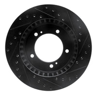R1 Concepts R1 96-98 Suzuki Sidekick Front Left Drilled & Slotted Black Brake Rotor