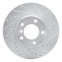 R1 Concepts R1 04-10 BMW 525I (USA/Canada) Front Right Drilled & Slotted Silver Brake Rotor