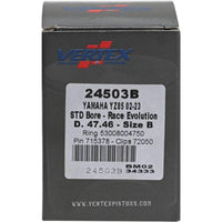 Vertex Pistons Vertex Piston 02-24 Yamaha YZ 85 85cc Cast Race Evolution Piston Kit