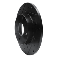 R1 Concepts R1 2009-2019 Fiat 500 (Mexico) Rear Left Drilled & Slotted Black Brake Rotor