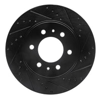 R1 Concepts R1 09-09 Ford F-150 RWD Front Right Drilled & Slotted Black Brake Rotor