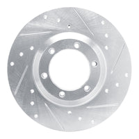 R1 Concepts R1 78-83 Chevrolet Luv Front Right Drilled & Slotted Silver Brake Rotor