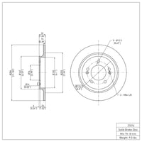 DFC 13-25 Hyundai Sonata Rear Brake Rotor
