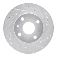 R1 Concepts R1 90-01 Ford Escort Front Left Drilled & Slotted Silver Brake Rotor
