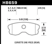 Hawk Performance Hawk 10-12 Chevy Corvette Grand Sport / 06-12 Corvette Z06 Rear Race DTC-70 Brake Pads