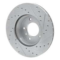 R1 Concepts R1 86-89 Jaguar XJ12 Front Left Drilled & Slotted Silver Brake Rotor