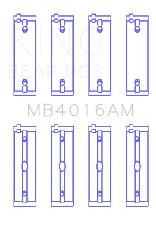 King Engine Bearings Mitsubishi 181CI 3.0L 6G72 V6 (Size +1.0) Main Bearing Set