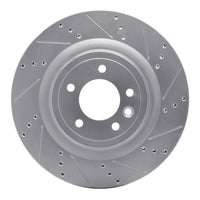 R1 Concepts R1 14-24 Land Rover Range Rover Rear Right Drilled & Slotted Silver Brake Rotor