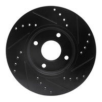 R1 Concepts R1 14-23 Ford Fiesta (USA/Canada) Front Left Drilled & Slotted Black Brake Rotor