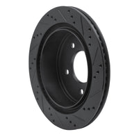 R1 Concepts R1 04-06 Ford Econoline Rear Left Drilled & Slotted Black Brake Rotor