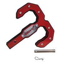 GEN-Y Hitch Gen-Y Hulk 2.5 32K Tow Hook 2.5in Shank w/GH-097 Pin/GH-011 Twist Clip - Black/Red