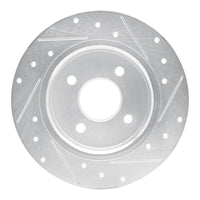 R1 Concepts R1 18-22 Ford Ecosport Rear Left Drilled & Slotted Silver Brake Rotor