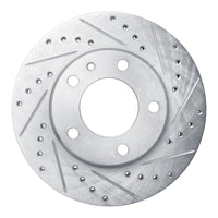 R1 Concepts R1 82-88 BMW 528E Front Right Drilled & Slotted Silver Brake Rotor