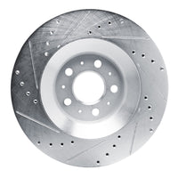 R1 Concepts R1 20-25 Tesla Model Y Rear Right Drilled & Slotted Silver Brake Rotor