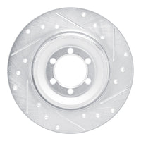 R1 Concepts R1 75-79 Alfa Romeo ALFETTA Rear Right Drilled & Slotted Silver Brake Rotor