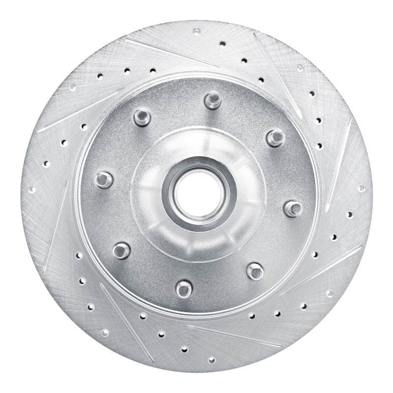 R1 Concepts R1 80-85 Ford F-250 2WD (Excl Super Duty) Front Right Drilled & Slotted Silver Brake Rotor