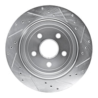 R1 Concepts R1 11-25 Dodge Durango Rear Left Drilled & Slotted Silver Brake Rotor