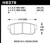 Hawk Performance Hawk 2001-2001 Infiniti G20 (Made On or After 12-1-01) HPS 5.0 Rear Brake Pads
