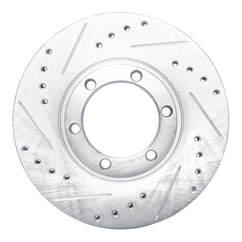 R1 Concepts R1 86-06 Chevrolet Luv Pickup (Mexico) Front Left Drilled & Slotted Silver Brake Rotor