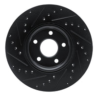 R1 Concepts R1 04-19 Ford C-MAX Front Right Drilled & Slotted Black Brake Rotor