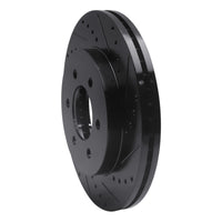 R1 Concepts R1 04-08 Ford F-150 4WD Front Right Drilled & Slotted Black Brake Rotor