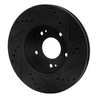 R1 Concepts R1 01-05 Hyundai Santa Fe Front Left Drilled & Slotted Black Brake Rotor
