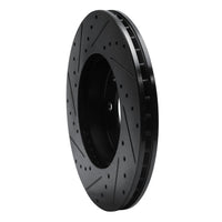 R1 Concepts R1 90-95 Mercedes-Benz 300CE Front Right Drilled & Slotted Black Brake Rotor