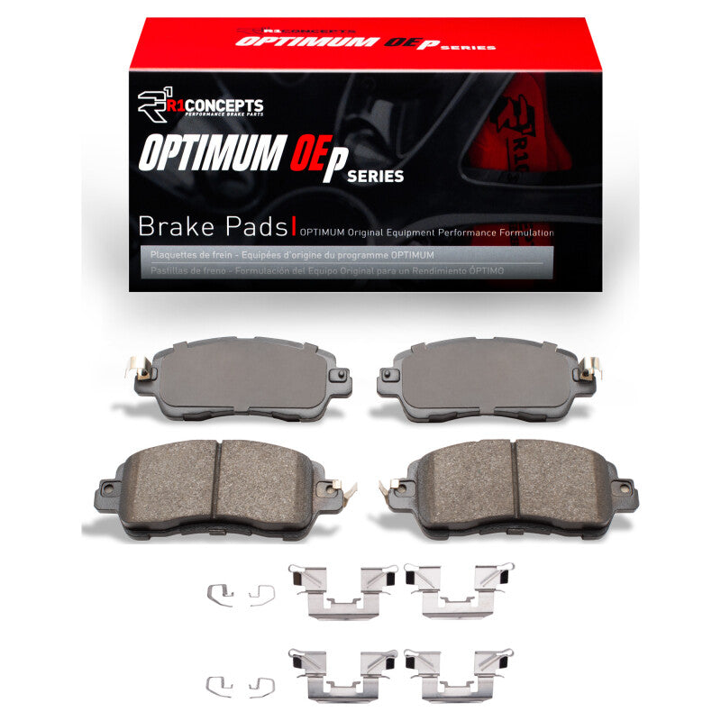 R1 Concepts R1 16-25 Mazda 2 (Mexico) Front Optimum OE Brake Pads & Hardware Kit