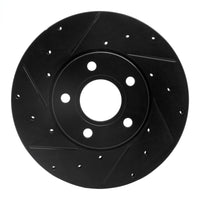 R1 Concepts R1 12-18 Ford C-MAX Front Left Drilled & Slotted Black Brake Rotor