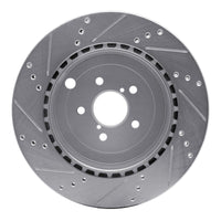 R1 Concepts R1 17-25 Subaru BRZ Rear Right Drilled & Slotted Silver Brake Rotor