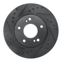 R1 Concepts R1 99-01 Infiniti I30 Front Left Drilled & Slotted Black Brake Rotor