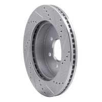 R1 Concepts R1 03-04 Dodge DAKOTA RWD Front Left Drilled & Slotted Silver Brake Rotor