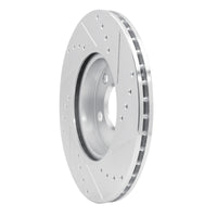 R1 Concepts R1 14-21 Mini Cooper (Excl Clubman) Front Left Drilled & Slotted Silver Brake Rotor