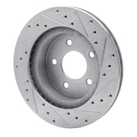 R1 Concepts R1 82-90 Ford Mustang Rear Left Drilled & Slotted Silver Brake Rotor