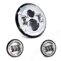 Letric Lighting 7in LED Headlight W/Passing Lamps Chrome