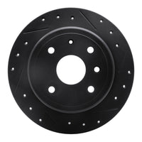 R1 Concepts R1 04-10 Chevrolet Epica (Mexico) Rear Right Drilled & Slotted Black Brake Rotor