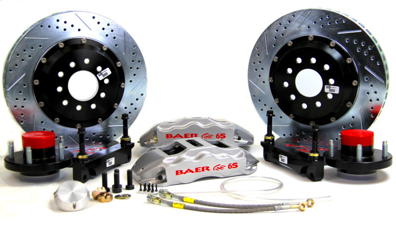 Baer Brakes 65-66 Ford Mustang 15in Extreme+ Front Brake Kit-Silver-