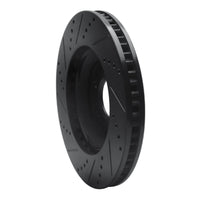 R1 Concepts R1 04-09 Cadillac SRX Front Right Drilled & Slotted Black Brake Rotor