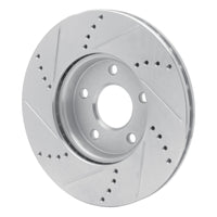 R1 Concepts R1 12-18 Ford C-MAX Front Right Drilled & Slotted Silver Brake Rotor
