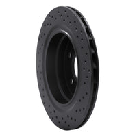 R1 Concepts R1 95-02 BMW M3 Rear Right Drilled Black Brake Rotor