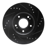 R1 Concepts R1 09-15 Mitsubishi Lancer Front Left Drilled & Slotted Black Brake Rotor